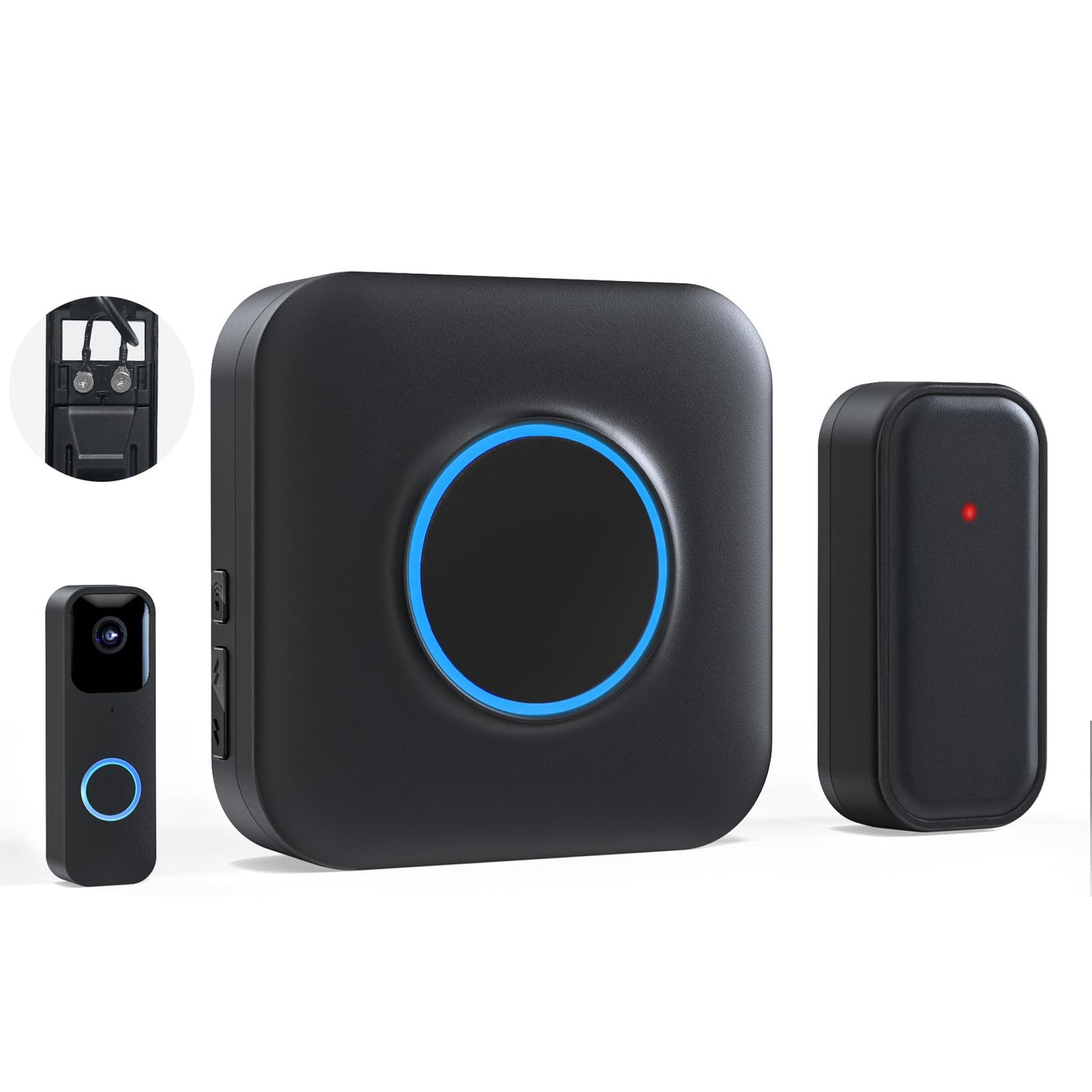BITIWEND Wireless Doorbell Chime for Blink - Compatible with Blink Video Doorbell and Blink Video Doorbell (2nd Gen) with Wired Transmitter (1 Video Doorbell Extender 1 Receiver）