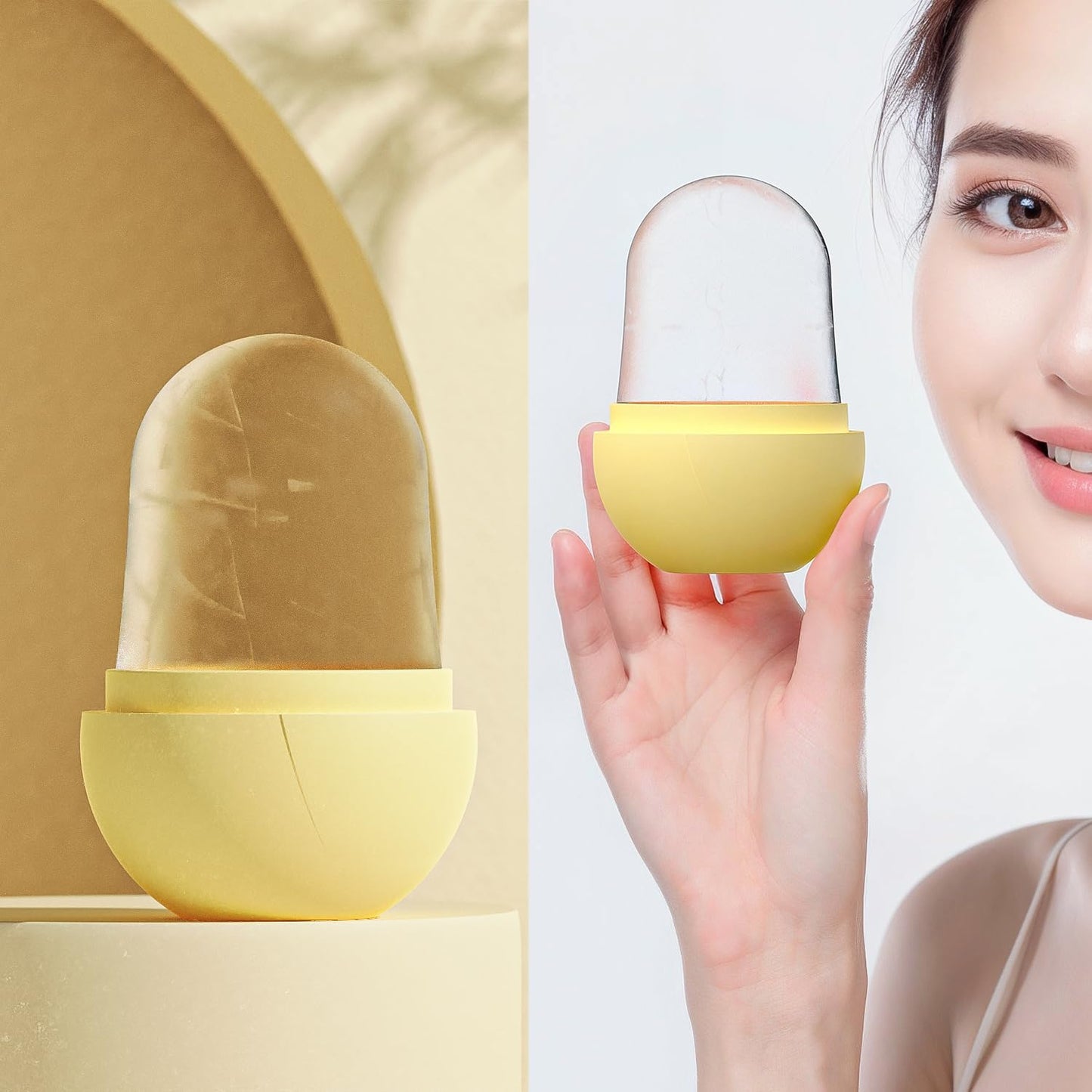 Silicone Ice Mold Facial Rollers, Care Tools Massager for Face, Eyes, Neck, Relieve Fine Lines and Wrinkles, Beauty Ice Roller S