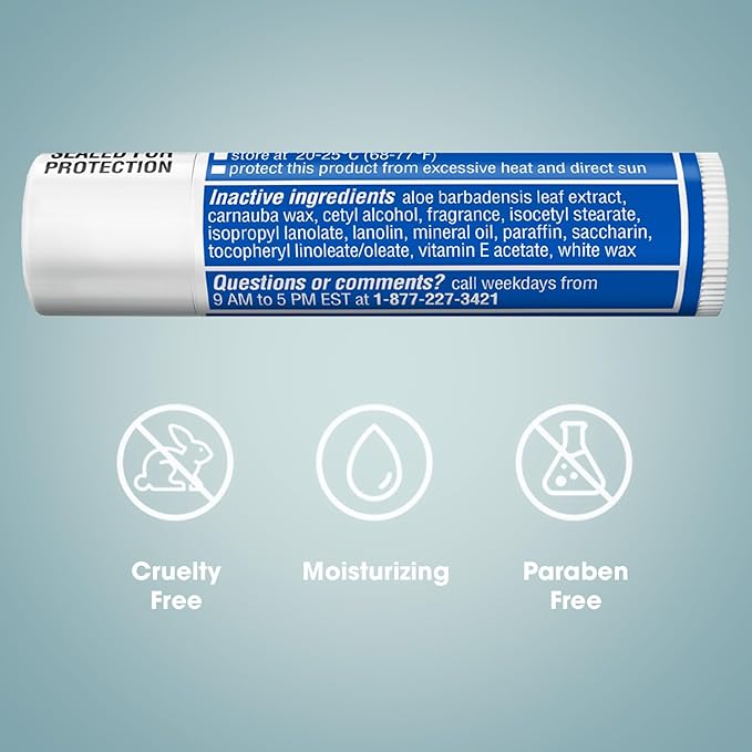 ChapStick Moisturizer 2-in-1 Lipcare SPF 15, Original, 12-Pack – 8-Hour Sunscreen Lip Balm with Aloe Vera and Vitamin E, 0.15 Oz Ea