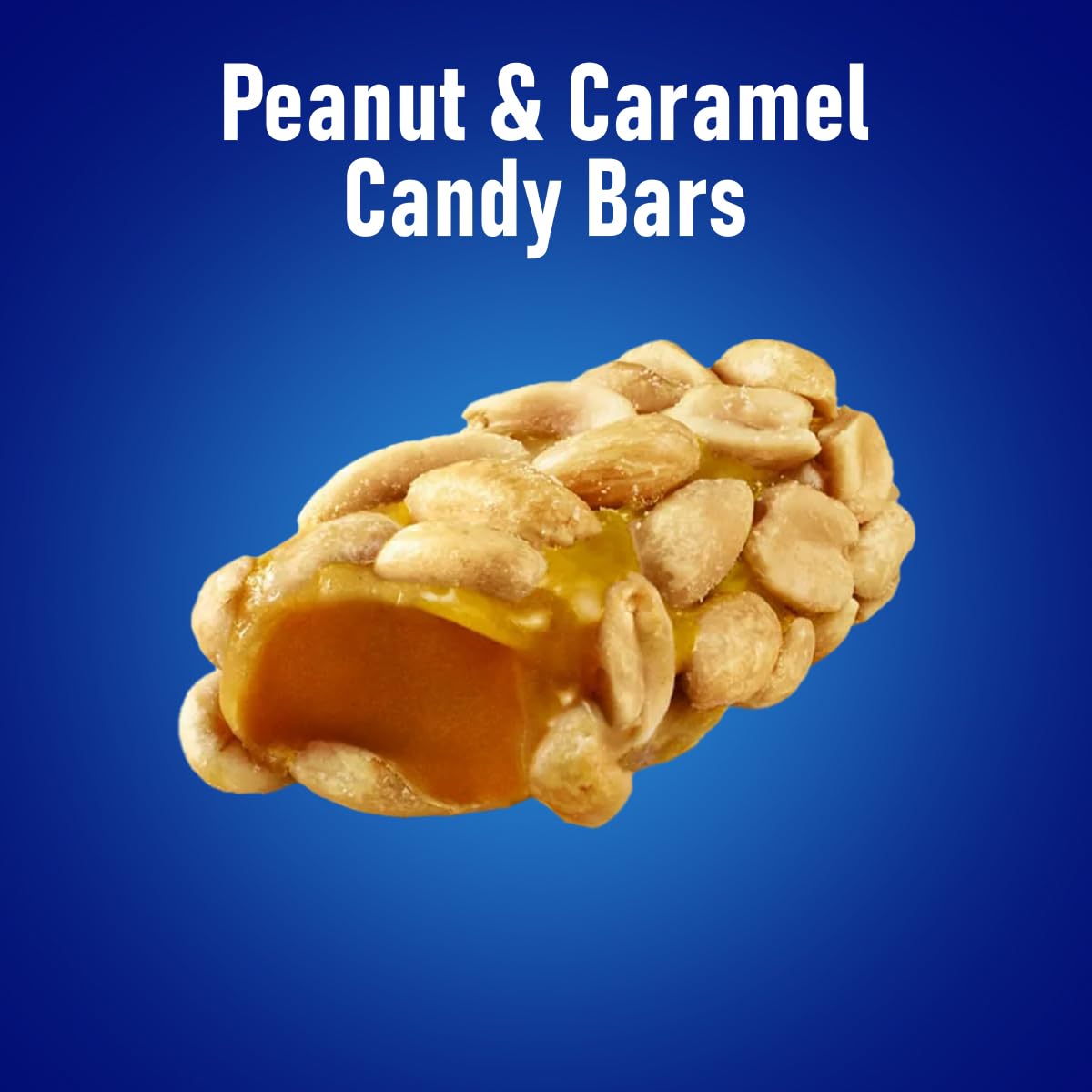 Peanut Caramel Candy Bars Snack Size 5Lb Bulk for Home Snacking, Movie, or Office Break Hours - Delicious Individually Wrapped Peanut Caramel Candy Bars - Fun Size for Kids and Adults