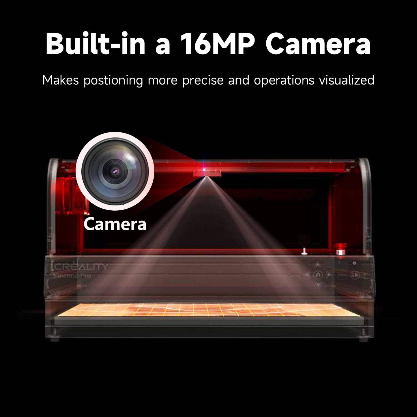 Creality Laser Engraver Falcon2 Pro 40W, Desktop Diode Laser Cutter and Engraver Machine with Enclosure,Smart Camera,Air Assist,Engraving Machine for Wood Acrylic Leather Stone(Laser 40W)
