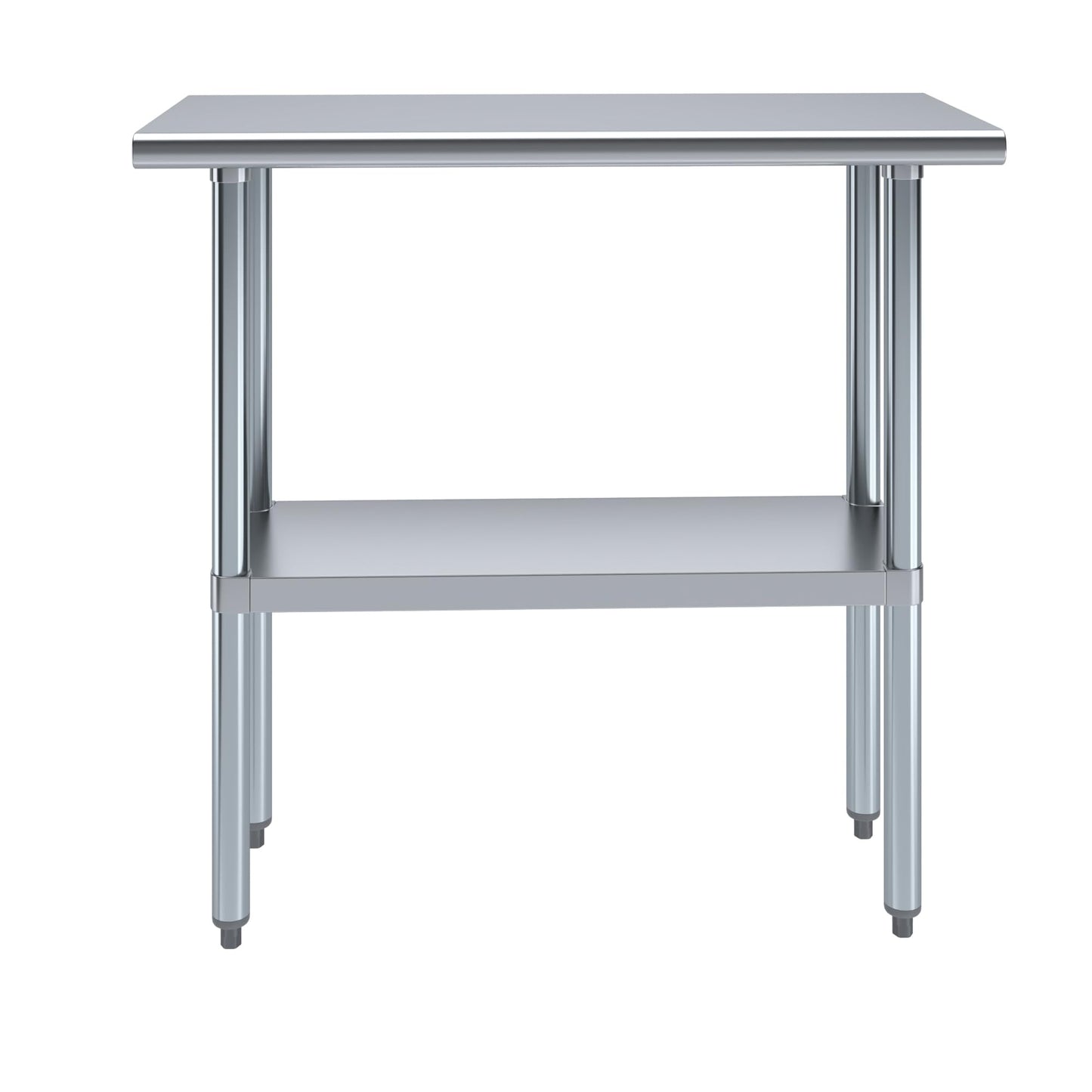 AmGood 16 in. x 36 in. Stainless Steel Work Table | Metal Kitchen Food Prep Table | NSF