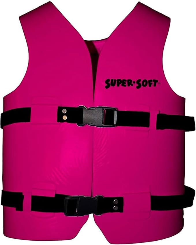 TRC Recreation Super Soft Child Size Medium Life Jacket USCG Approved Vinyl Coated Foam Swim Vest for Kids Swimming Pool a...