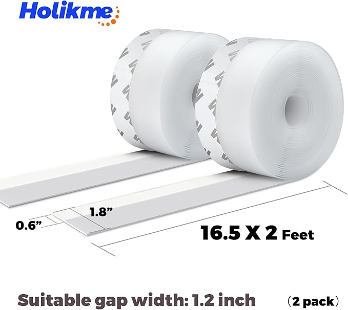 Holikme Weather Stripping Door Seal Strip 33 Feet, Sealing Sticker Sealing Tape for Door Draft Stopper Adhesive for Doors, Suitable for Windows, Doors