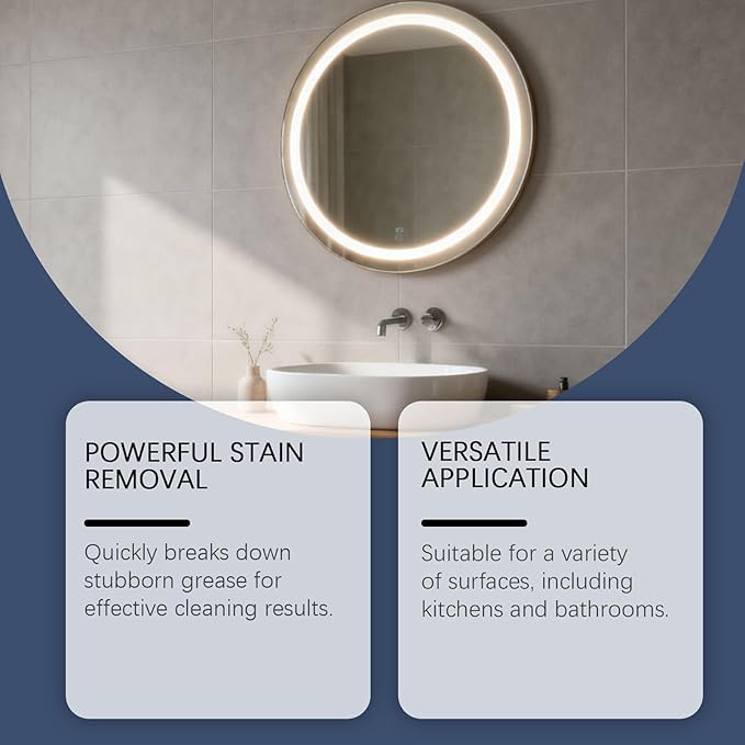 Powder Cleanser - Toilet Cleaning Powder, Powered Cooker Degreaser, Multi- Stain Remover, Fast Acting Foam Formula, Premium Household Cleaner, Bathroom Kitchen Use for Sink Bowl Floor