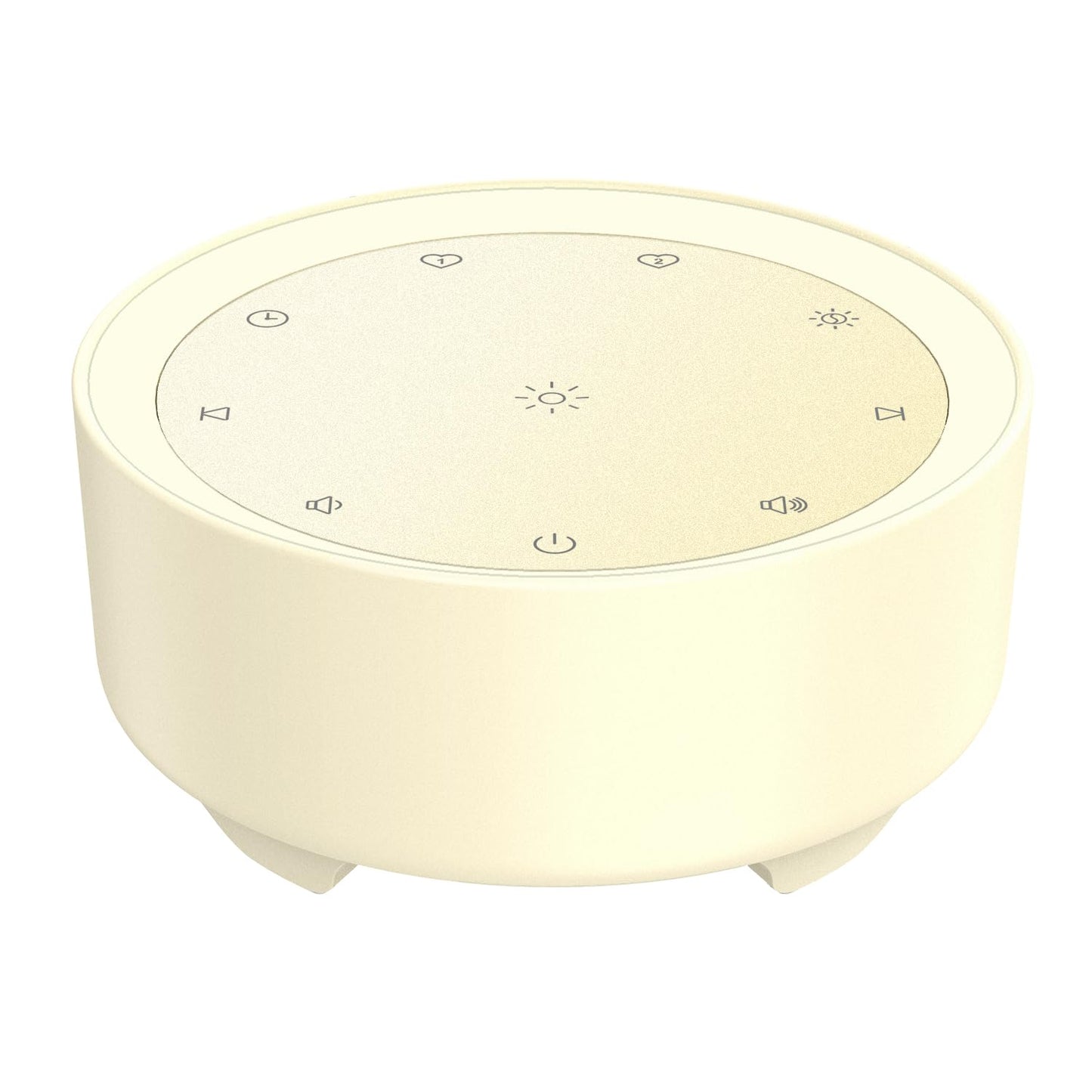 White Noise Machine for Baby and Adults, 20 Soothing Sleep Sounds, Custom Shortcut Buttons, Warm Night Light, 8 Hour Timer, Touch Control, USB Powered Sound Machine for Nursery Bedroom & Travel