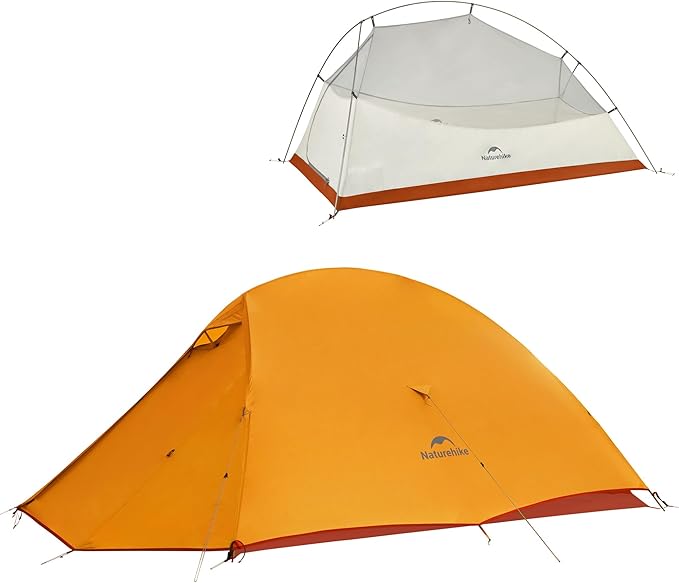 Naturehike Cloud-Up 2 Person Tent Lightweight Backpacking Tent with Footprint - Free Standing Ultralight Camping Hiking Ba...