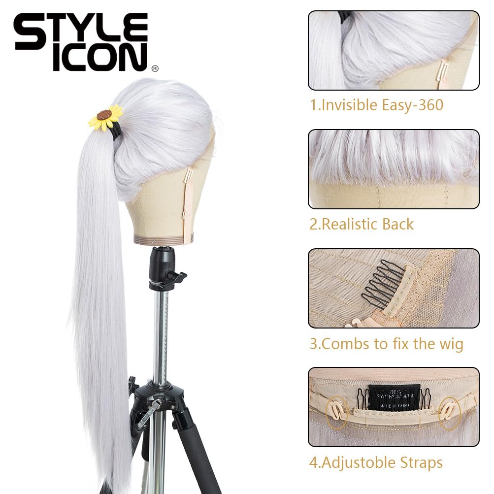 Style Icon 36    Super Long 13x4 Lace Wig Easy-360 Lace Frontal Wigs Free Part Lace Front Wigs with Baby Hair (36, THISTLE)