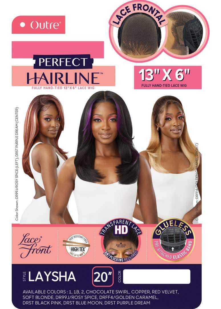 Outre Lace Front Wig - Perfect Hair Line 13X6 - Laysha (DRST PURPLE DREAM)