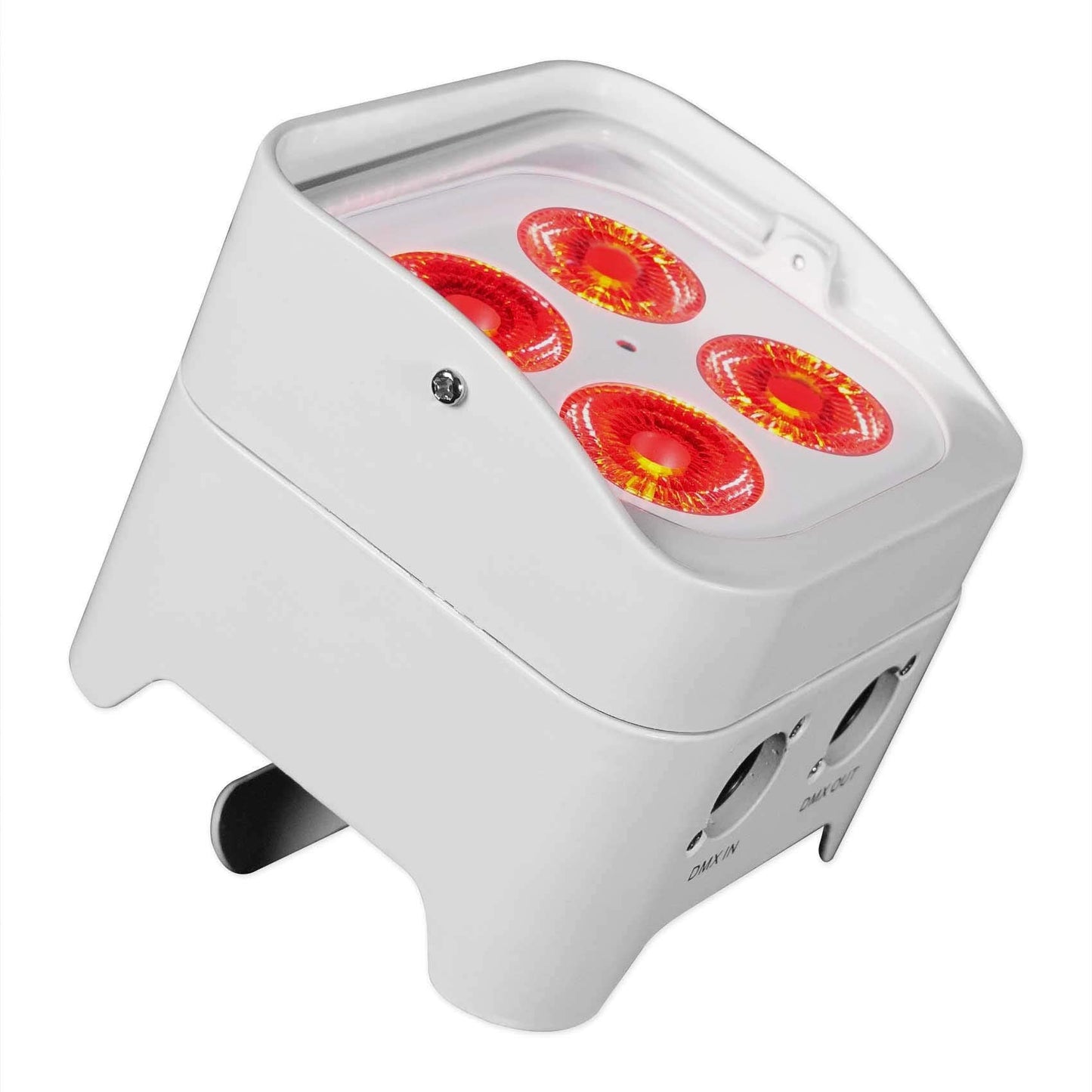 Rockville Best Par 50 White Rechargeable Led Par Wash Light, Wireless Dmx, 4X6W Rgbwa+Uv Leds, 4400Mah Battery, 6500 Lux Output,