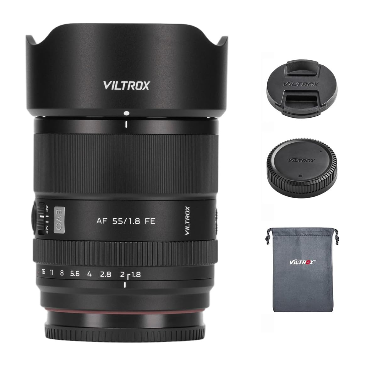 VILTROX AF 55mm F1.8 EVO E APO Full Frame Large Aperture Auto Focus Prime Cameras Lens for Sony E-Mount A7IV ZV-E1 A7CII A7RV FX3 A7SIII A7CR A7III A7C A1 A7RIV A9 A9II A7RIII ZV-E10