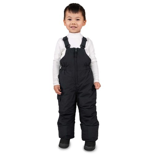 JAN & JUL Kids Snow Bib Pants Waterproof Ski Pants (Black, Size: 4T)