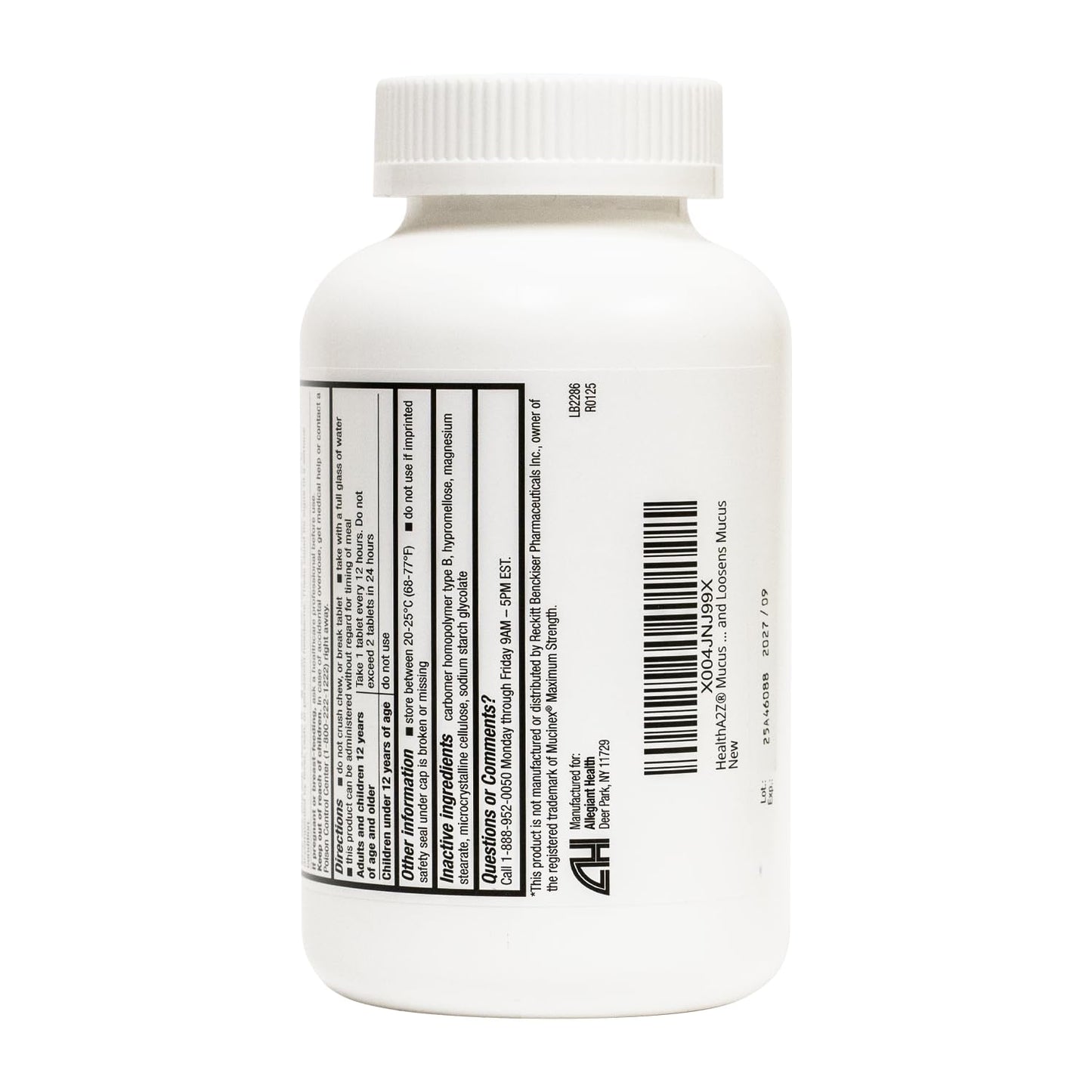 HealthA2Z® Mucus Relief | Guaifenesin 1200 mg |12 Hour | Expectorant | Relieves Chest Congestion | Thins and Loosens Mucus (200 Tablets)