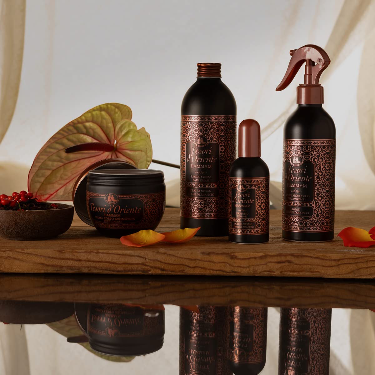 Tesori d'Oriente Hammam Shower Gel For Women & Men - 250 Ml (8.45us Fl Oz) [ Italian Import ] (Argan Oil & Orange Blossom)