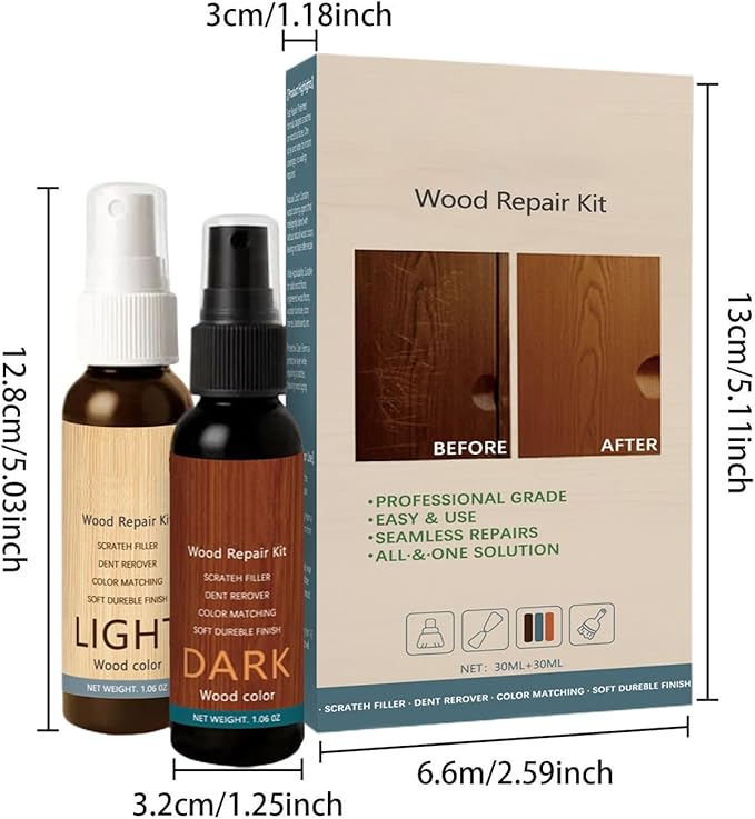 NuGrain Wood Repair Kit, Old English Scratch Cover for Wood, Easy-Fix Woods Furniture Repair, Floor Cover Nicks and Scratches, Hides Minor Defects, Restore a Finish for Woods