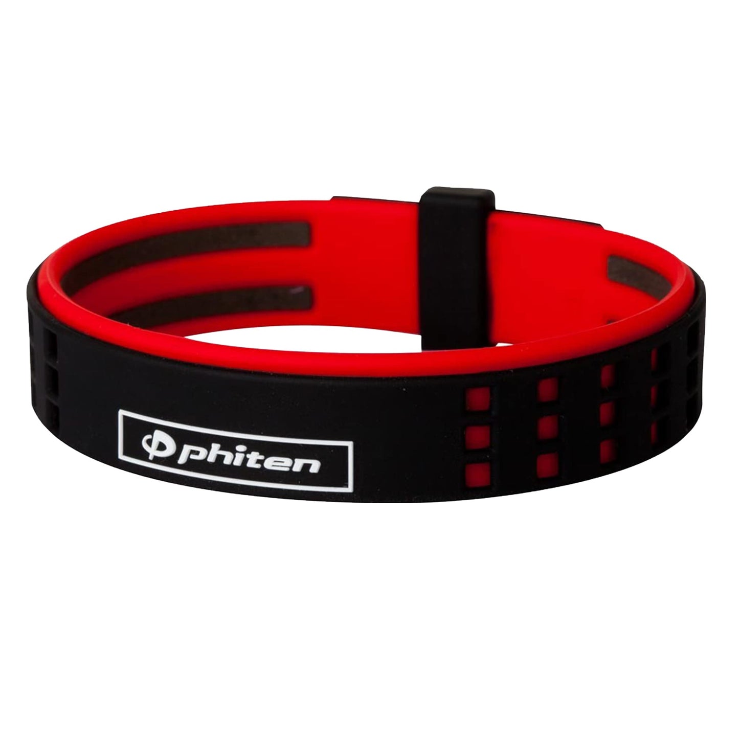 Phiten Titanium 6.75 Duo Bracelet - Black/Red