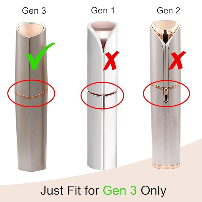 Replacement Heads Gen 3 for New Version Flawless Facial Hair Remover, Double Ring Blades Head for New Flawless, 6 pack