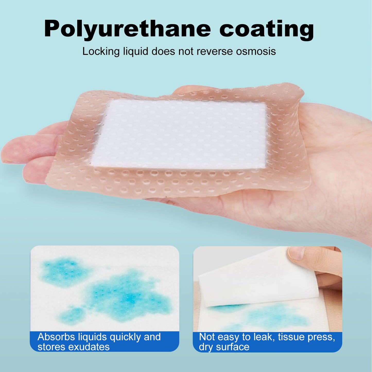 30 Pcs Silicone Foam Dressing 4x4 Gentle Border, Waterproof Silicone Bandages for Wounds Care, Bed Sore Patches, Super Absorbent Wound Dressing, Self Adhesive Pressure Sore Pads