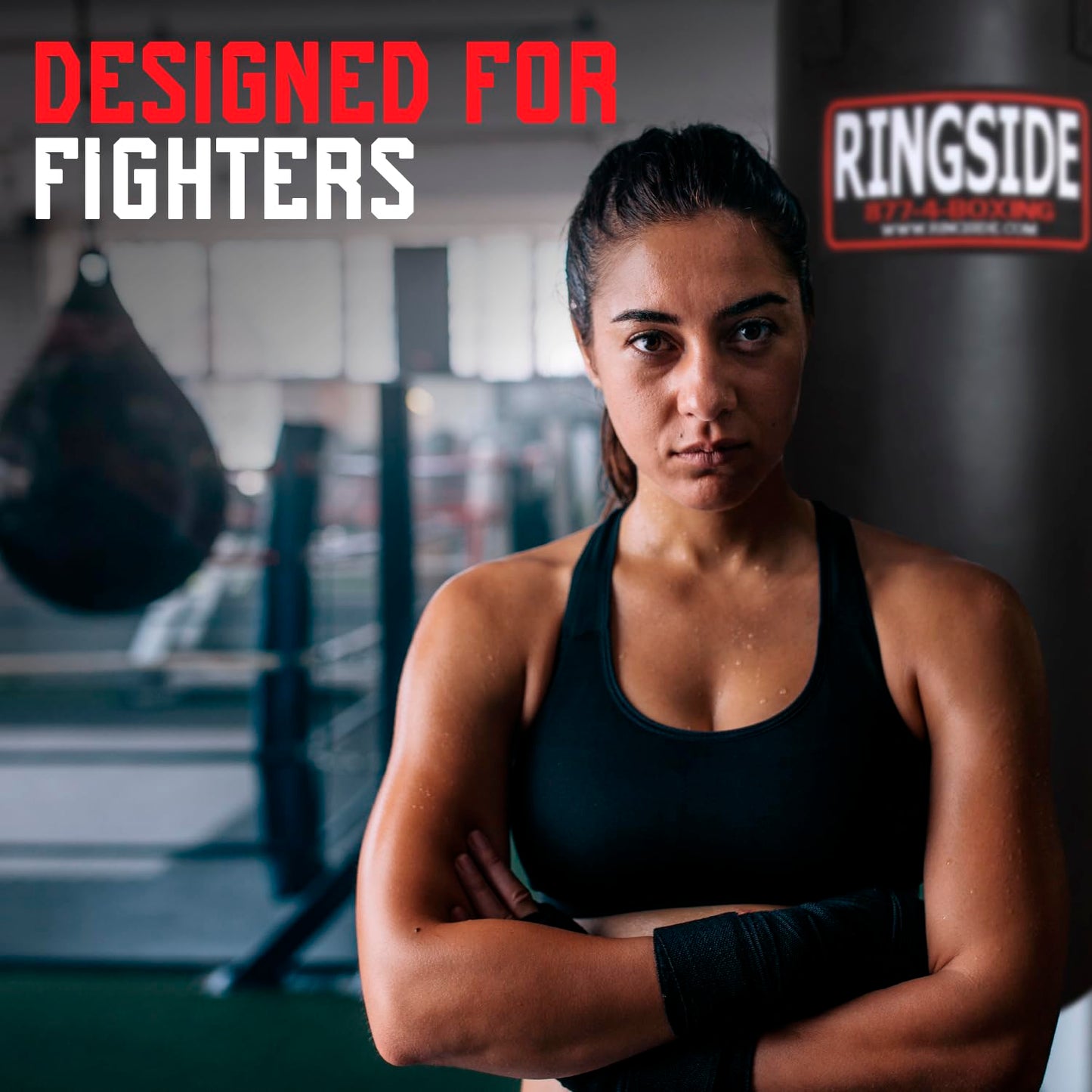 Ringside 100-pound Powerhide Boxing Punching Heavy Bag (Soft Filled) Black, 100 LBS