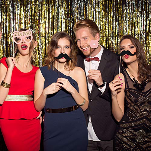 Fully Assembled 21st Birthday Photo Booth Props - Set of 30 - Pink & Gold Selfie Signs - 21st Party Supplies & Decorations...