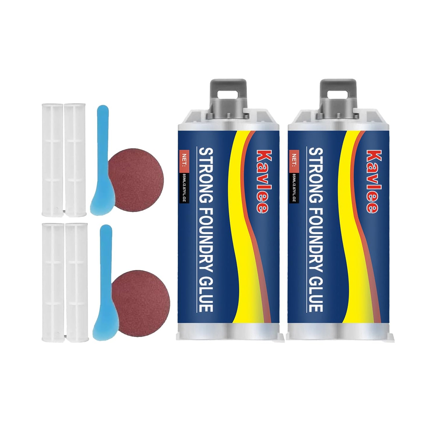 KAVLEE Strong Foundry Glue, High Temperature Resistant Casting Repair, Metal Repair Glue, Premium Liquid Welding Filler for Metal Defects and Repairs (2Kit)