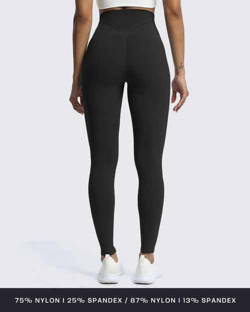 Aoxjox High Waisted Workout Leggings for Women Trinity Yoga Pants 26.5" (Black 3 Pieces Pack, Medium)