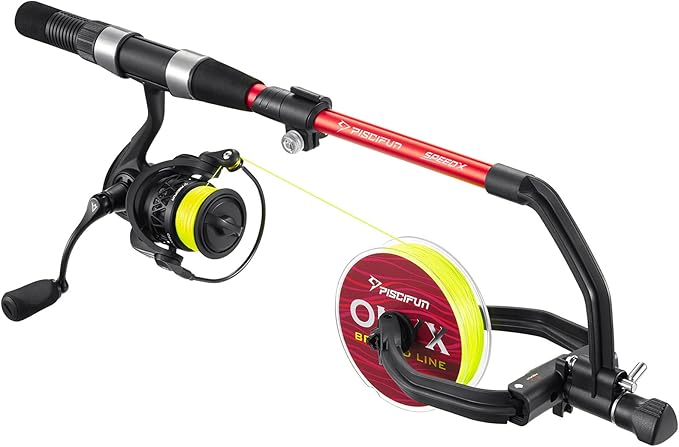 Piscifun Speed X Fishing Line Spool with Unwinding Function No Twist Line with Adjustable Aluminium Handle for Spinning Re...