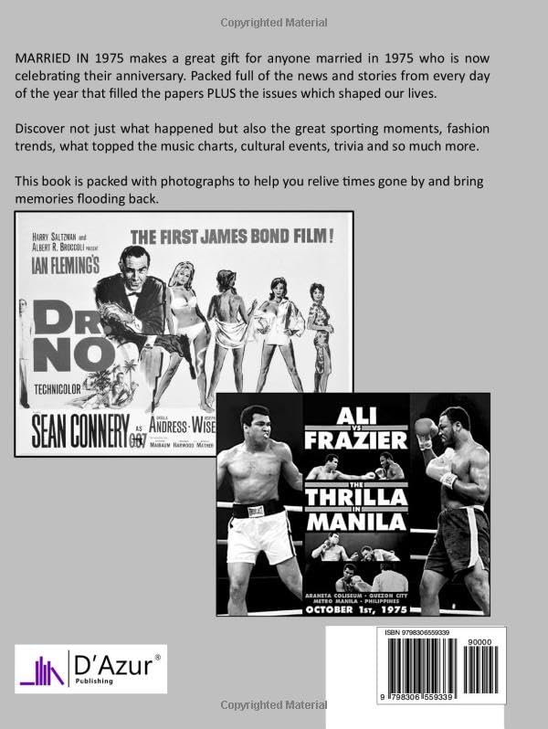 1975 The Year You Were Married: A Wedding Anniversary Gift Book For Men And Women. UK and World News From Every Day Of 1975