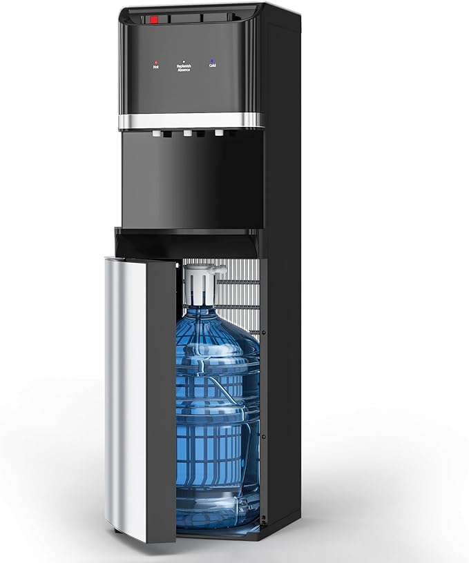 Tehanld Bottom Loading Water Cooler Dispenser for 5 Gallon Bottles,Stainless Steel Water Cooler with 3 Temperature -Hot, C...