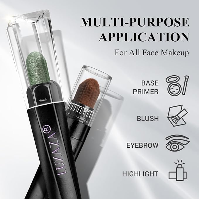 3PCS Cream Eyeshadow Stick,Pro Longwear Eye Shadow Sticks Pencil Crayon Makeup Sets-Golden Forest