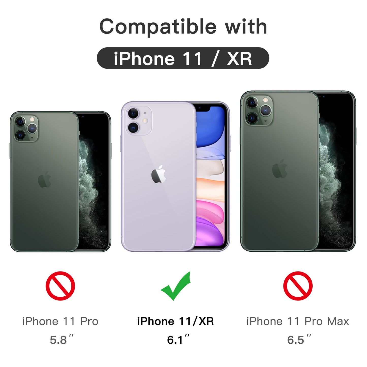 Jetech Full Coverage Screen Protector For Iphone 11/Iphone Xr 6.1-Inch, Black Edge, 9H Tempered Glass Film Case-Friendly, Hd Cle