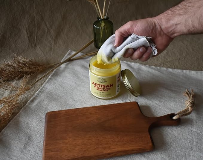 Artisan Furniture Wood Balm No. 524 – Natural Wood Care Restore, Polish & Protect – Food-Safe & No Sanding Needed