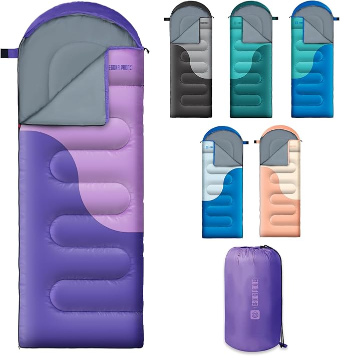 Sleeping Bags for Adults&Kids,Lightweight Waterproof Warm Weather Sleeping Bag,Compact Portable Sleeping Bag for Camping,E...