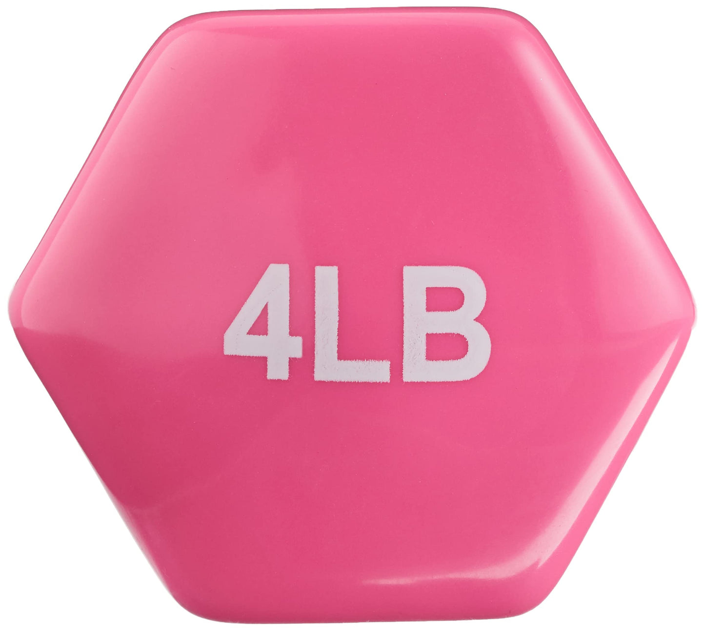 Amazon Basics Vinyl Coated Dumbbell Hand Weights, 4 Pounds, Pair, Pink