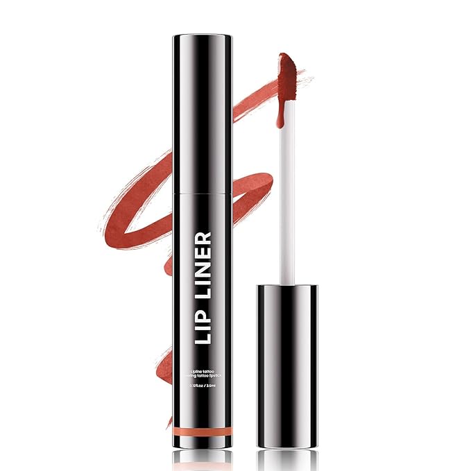Lip Liner, Lip Gloss Gift for Women Matte Finish Vegan & Cruelty-Free, Highly-Pigmented for Create A Natural Lip Color (Rose)