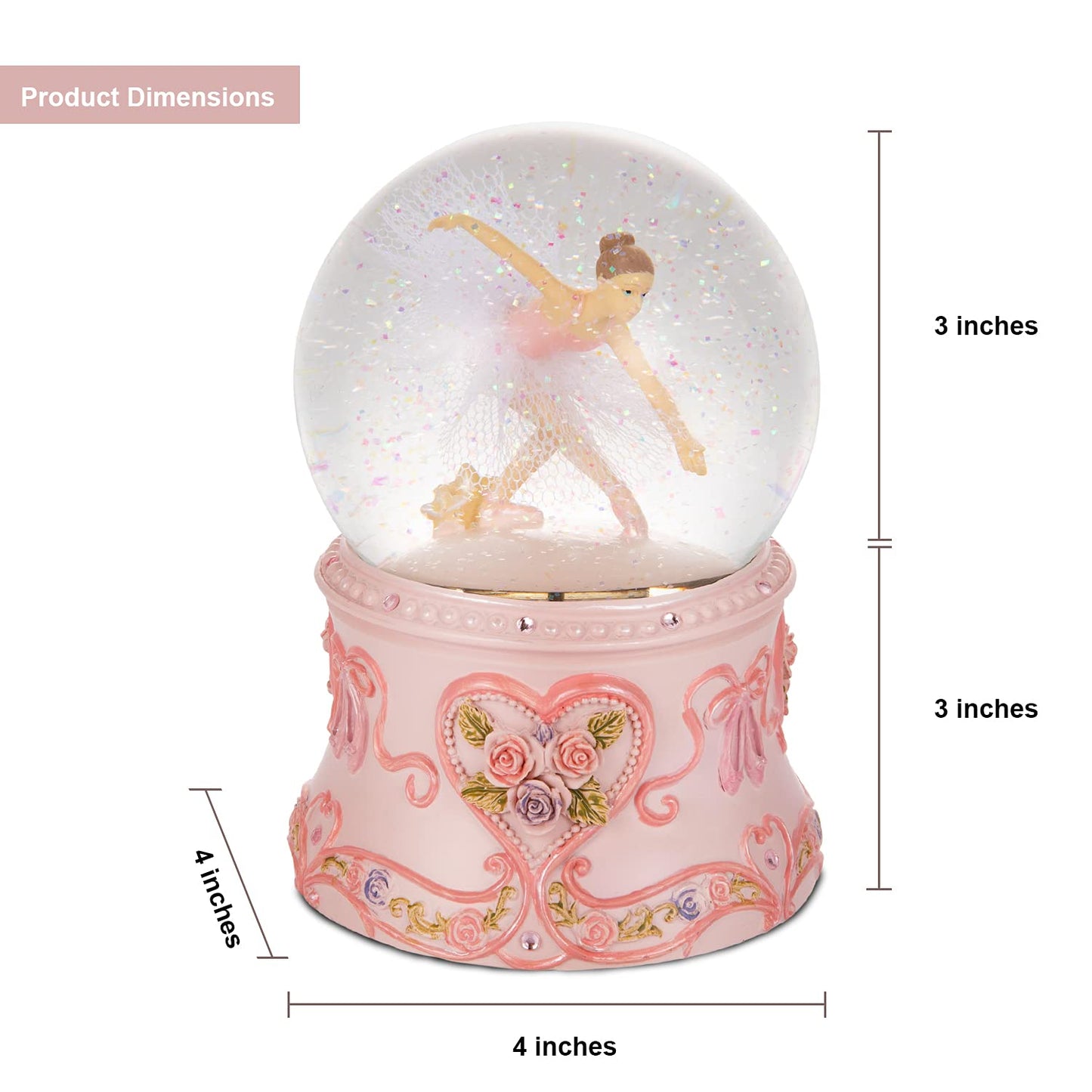 Septwonder Ballerina Snow Globe, Snowglobe for Wife, Daughter, Granny and Granddaugther (Swan Lake)