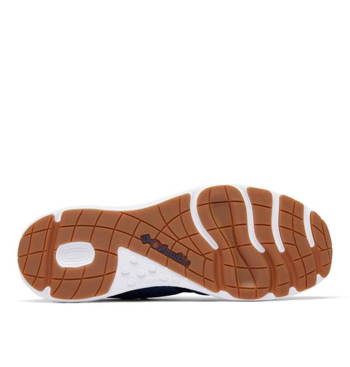 Columbia Mens PFG Castback TC Slip On Boat Shoe, Carbon/Collegiate Navy, 8.5