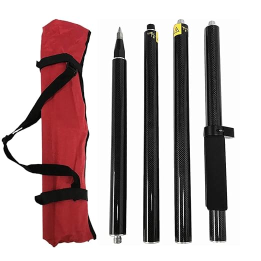 Sveymappe 1.8M Pole Length GPS Prism Pole Carbon Fibre Pole GPS GNSS RTK Surveying