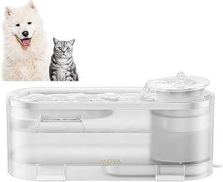 MOVA WF10 Pro Pet Water Fountain, Cat Water Fountain with Quiet Pump and 3 Water Flow Modes, 1.5L Cat Water Dispenser for ...