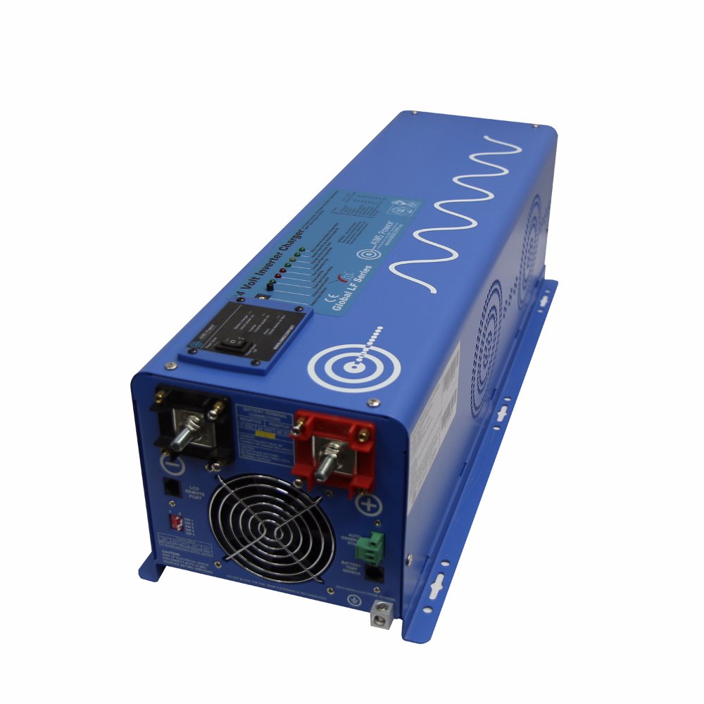 Aims Power Picoglf40W24V120V 4000 Watt Pure Sine Inverter Charger, 24Vdc To 120Vac Output, Remote Panel Available, Auto Frequenc
