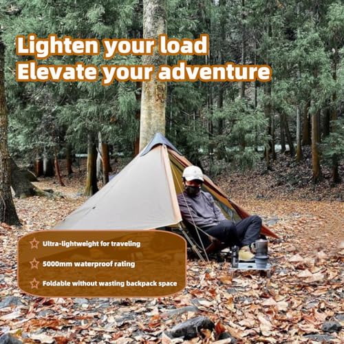3FULGEAR Ultralight Tent for Backpacking, LANSHAN 1 Trekking Pole Tent 1 Person 3/4 Season Lightweight Easy Set Up Double ...