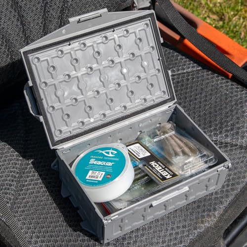 YakAttack TracPak Stackable Storage Box – Battleship Grey | Kayak Fishing Gear Storage | Fits GearTrac & MightyMount | Kay...