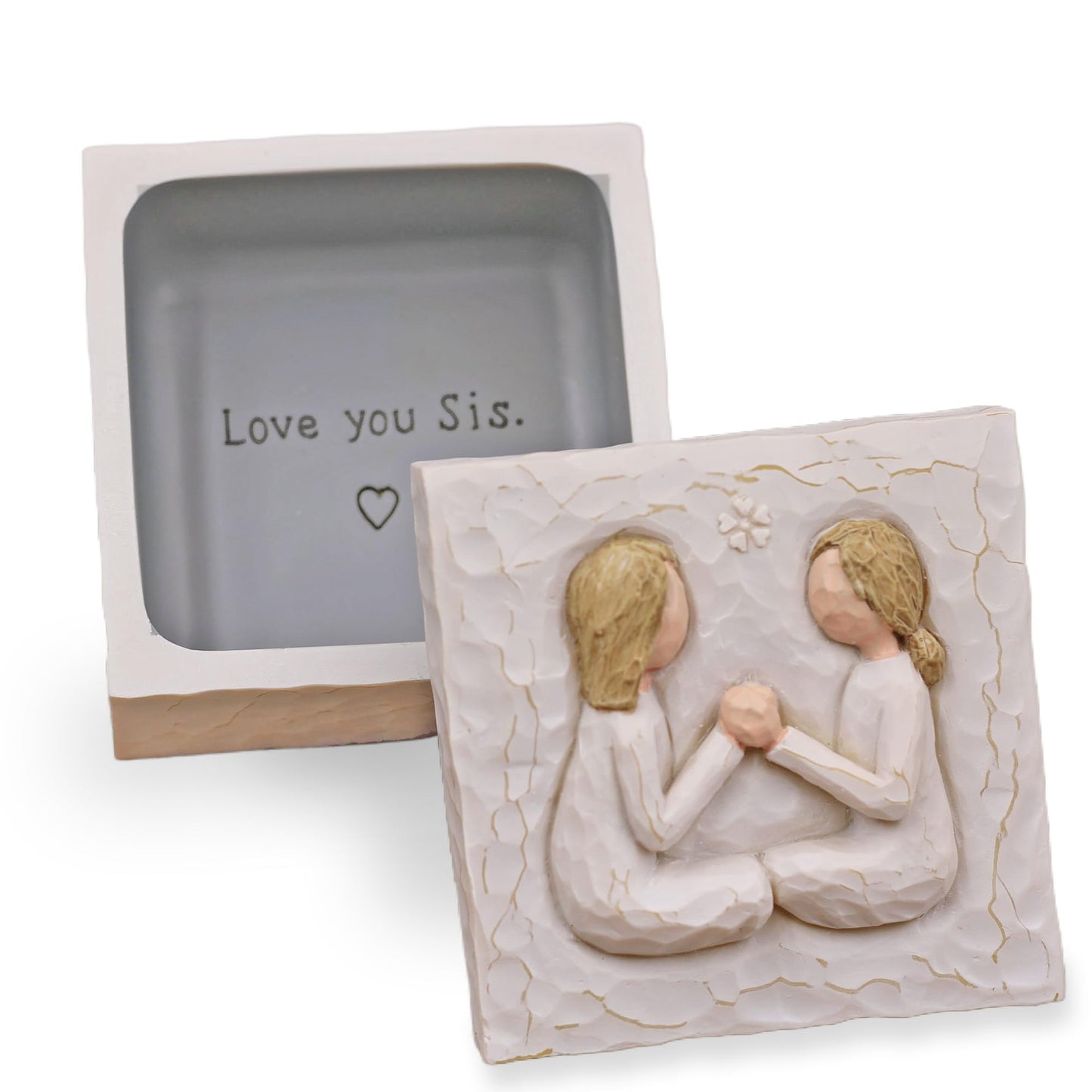 AcowSpt Birthday Gifts for Women, Sister Gifts, Friendship Gift, Best Friend Gift, Sculpted Hand-Painted Keepsake Box