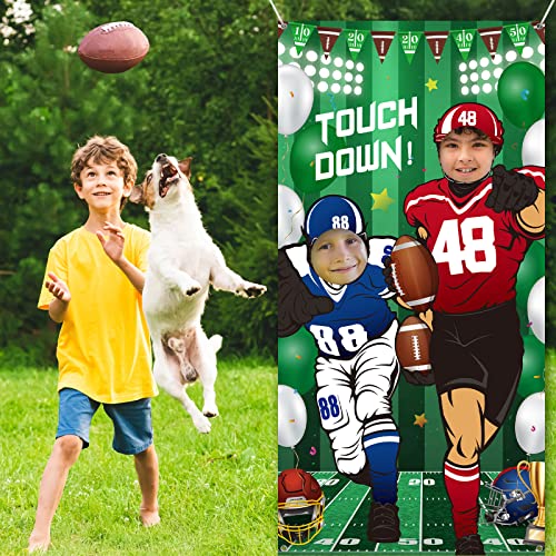 Football Party Decorations Football Photo Banner Booth Prop Soccer Backdrop for Party Sport Photo Door Cover Picture Frame...