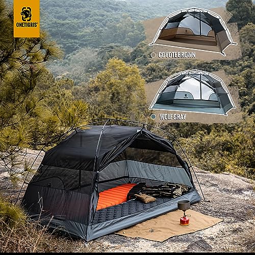 OneTigris COSMITTO 2 Person Backpacking Tent Shelter- Free Standing Lightweight Waterproof 3 Season Camping Tent for Outdo...