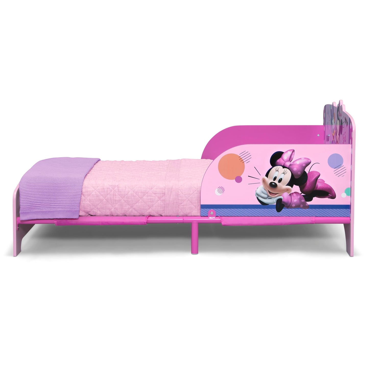 Delta Children - Disney Minnie Mouse Wood and Metal Toddler Bed, Pink