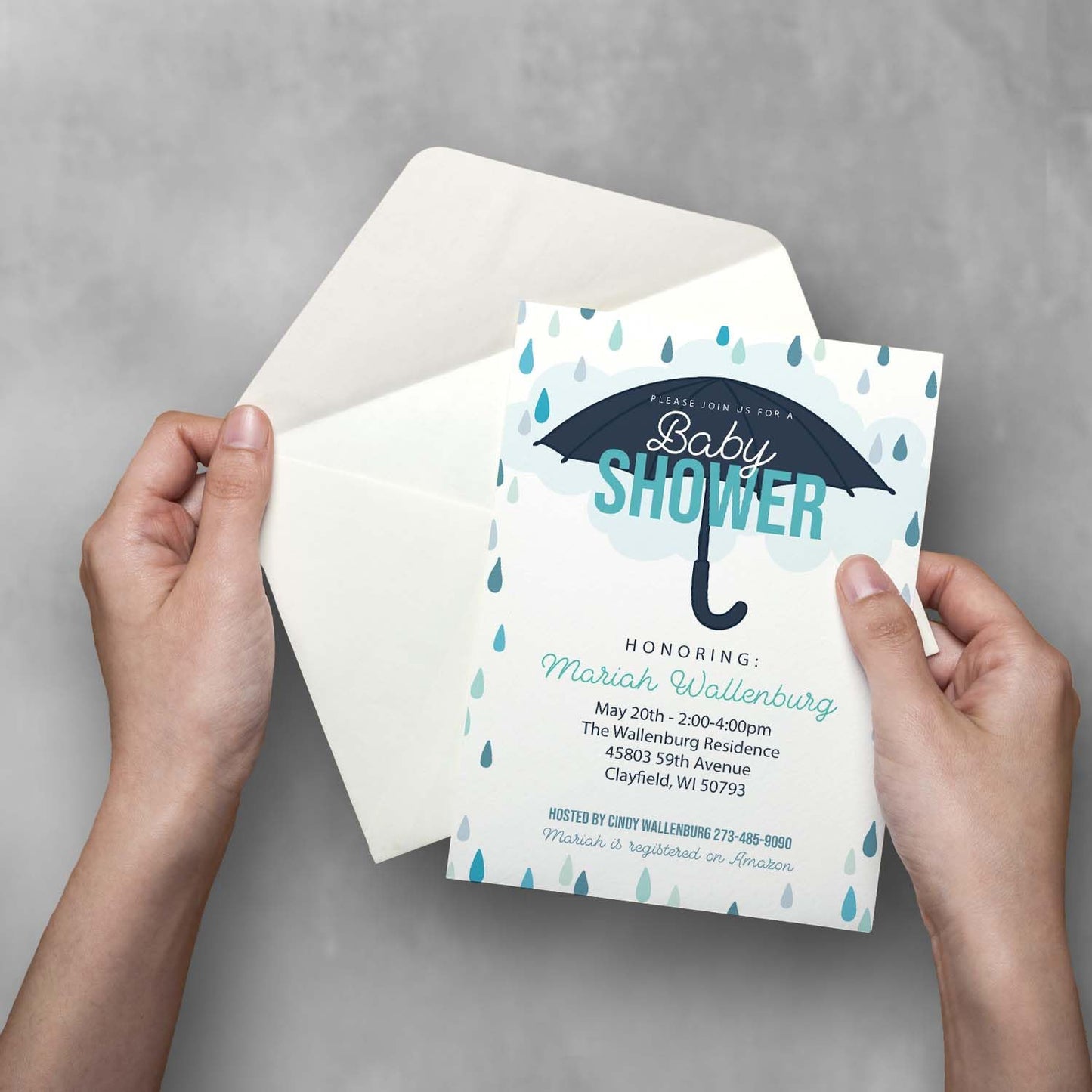 Personalized Image Cards / 25 Upload Your Own Design Cards With White Envelopes / 5" x 7" Flat Fully Customized DIY Logo Cards With Blank Back/Made In The USA