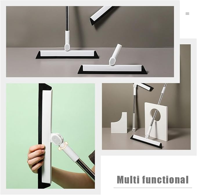 POPETPOP Telescopic Glass Cleaning Tool Window Wiper for Bathroom Mirrors and Car Windows Multipurpose Squeegee with Extendable Handle for Easy Water Stain Removal Tiles and Glass Surfaces