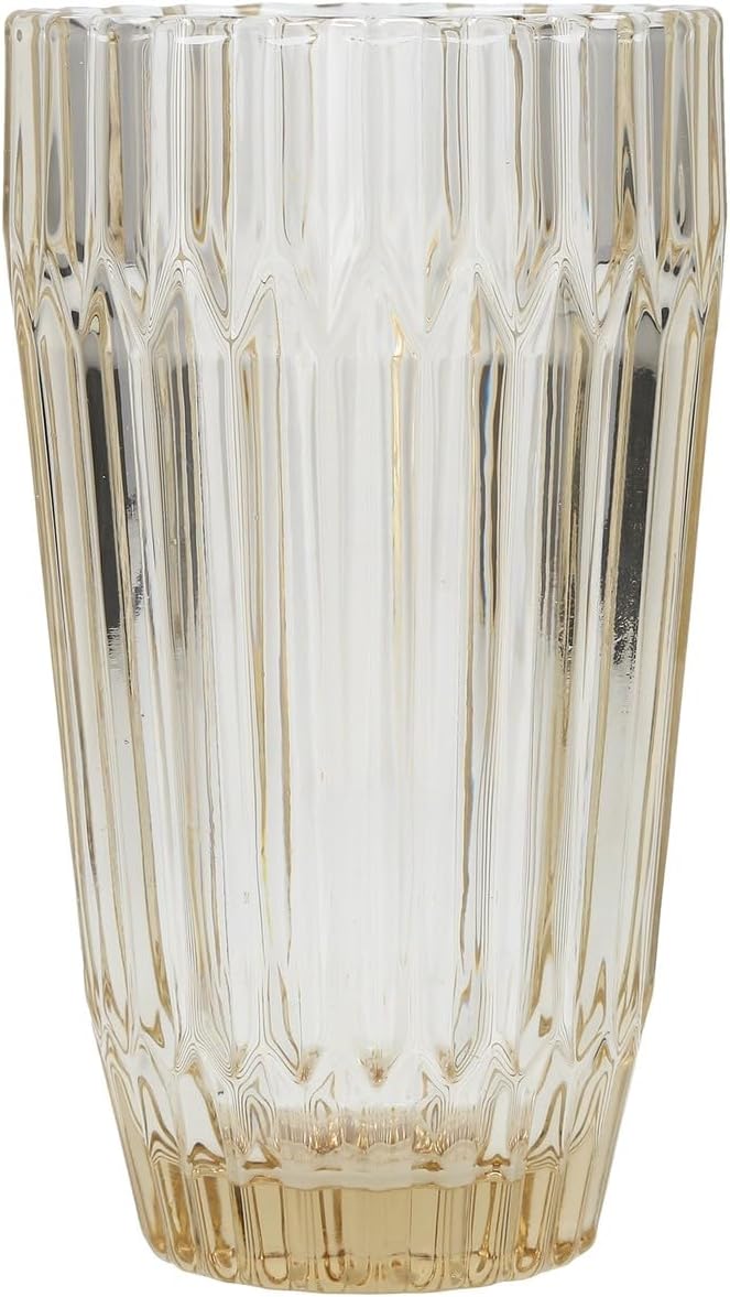 Fortessa Archie Glass Drinkware, Iced Beverage Glass (Set of 6), 15 Ounce, Ginger Gold