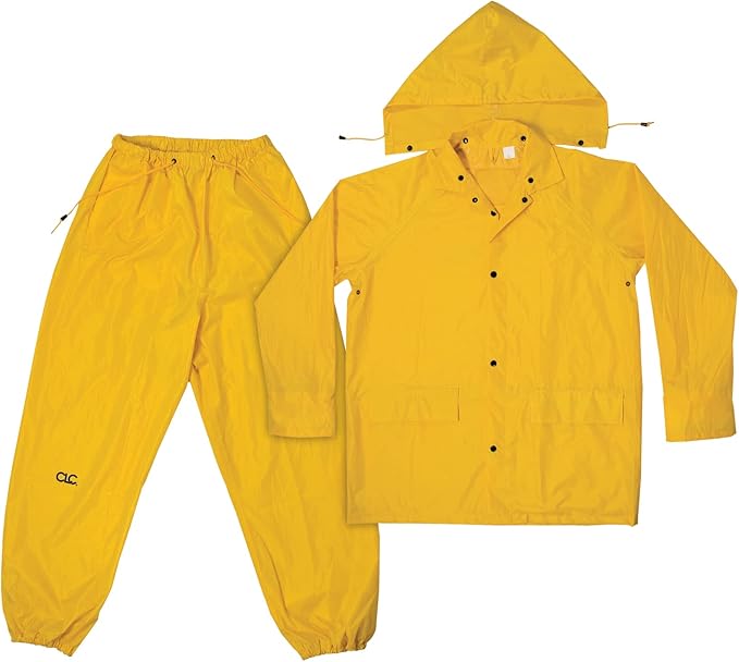 Clc R102x 3 Piece Heavyweight Pvc Rain Suit, Yellow, Xl
